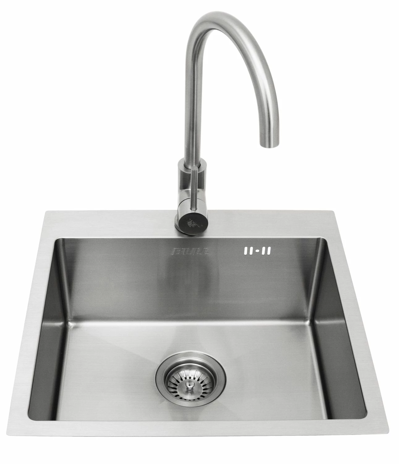 BULL Spülbecken Größe M (43x36x20cm) Inkl. Wasserhahn Für Warm/kalt 1 BULL Spülbecken Größe M (43x36x20cm) Inkl. Wasserhahn Für Warm/kalt