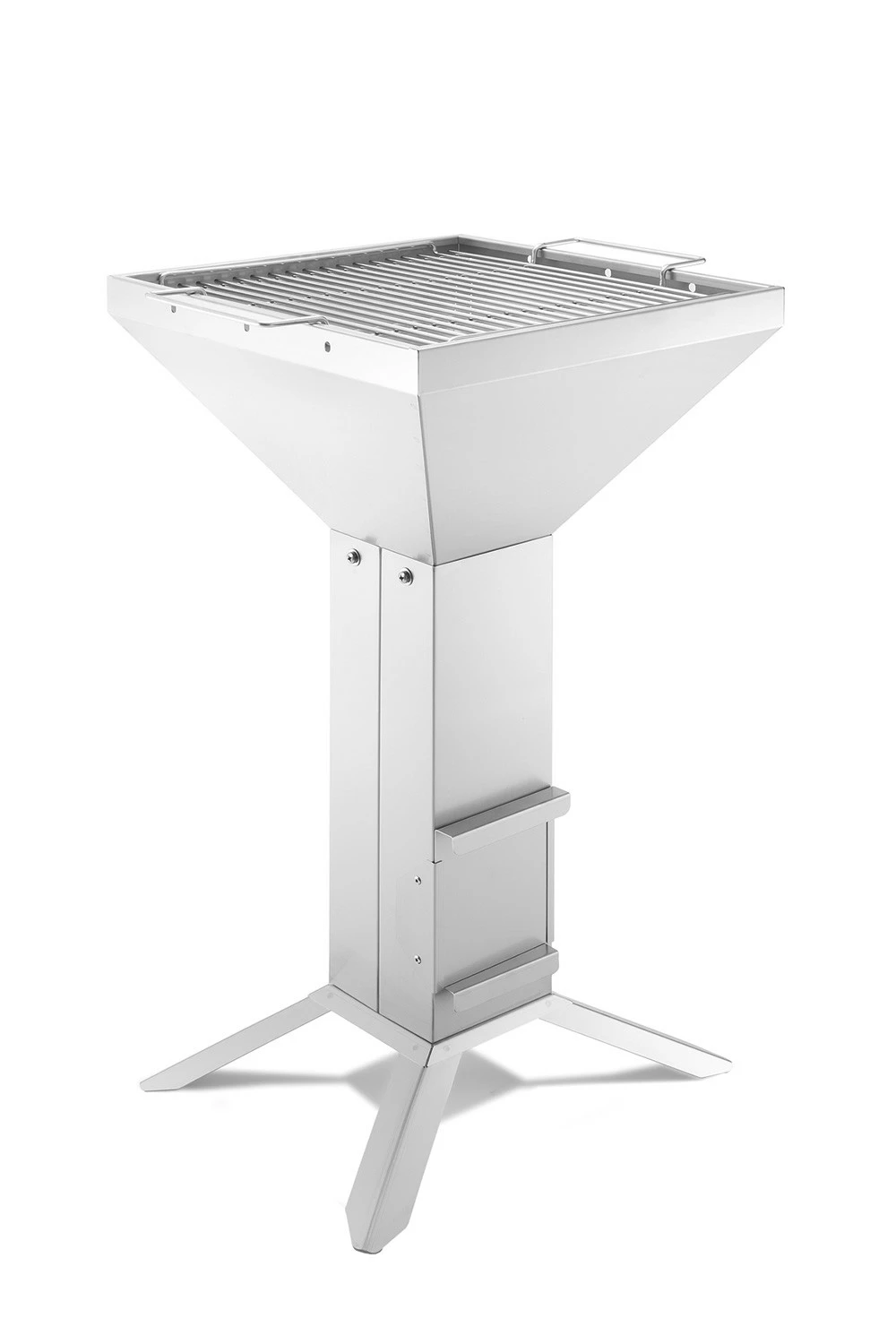 Thüros Holzkohlegrill T3-4F / Edelstahl Säulengrill 42x42 Cm 4 Fuß Inkl. Windansteckblech Und Kohleschacht 1 Thüros Holzkohlegrill T3-4F / Edelstahl Säulengrill 42x42 Cm 4 Fuß Inkl. Windansteckblech Und Kohleschacht