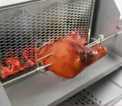 Thüros Holzkohlegrill T4-F / Edelstahl Säulengrill 40x60 Cm Fahrbar Inkl. Windansteckblech Und Kohleschacht -Grill Verkaufs-Shop 22394 Thueros Kohleschacht fuer Seitenhitze