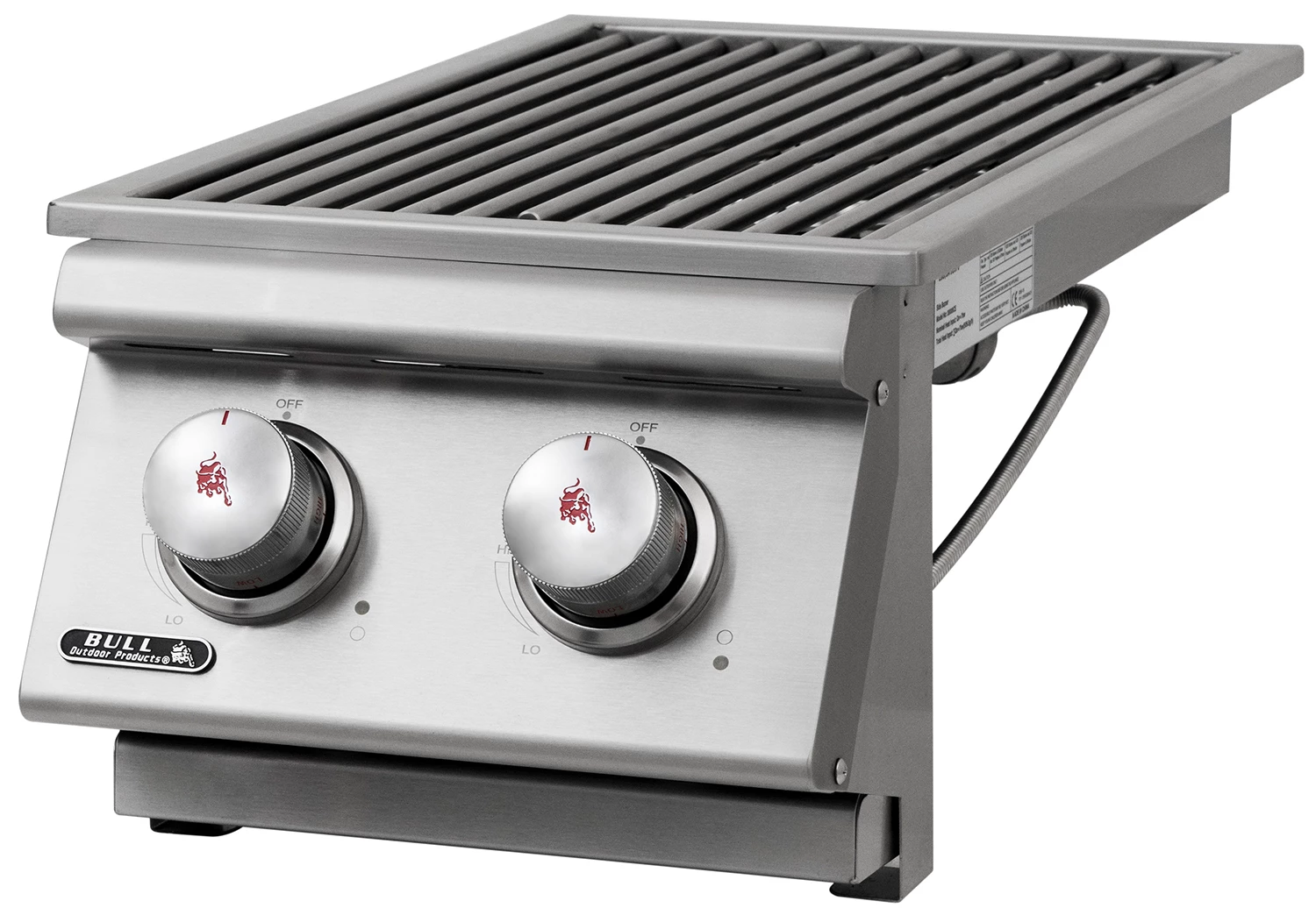 BULL Einbau Seitenbrenner Double / Edelstahl / Slide-In 2 BULL Einbau Seitenbrenner Double / Edelstahl / Slide-In – Bild 2