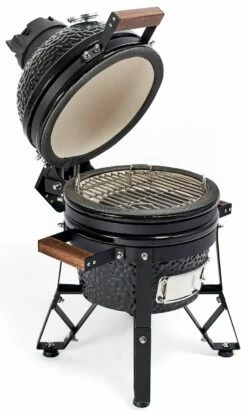 The Bastard Keramikgrill Classic Small - Schwarz Glänzend - Modell 2023 9 The Bastard Keramikgrill Classic Small - Schwarz Glänzend - Modell 2023 -Grill Verkaufs-Shop Bastard Grill Classic Small BC206 seitlich