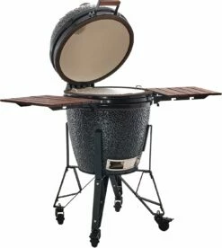 The Bastard Keramikgrill Classic Large - Complete - Schwarz Glänzend - Modell 2023 12 The Bastard Keramikgrill Classic Large - Complete - Schwarz Glänzend - Modell 2023 -Grill Verkaufs-Shop Bastard Grill Large Complete Deckel offen BC201