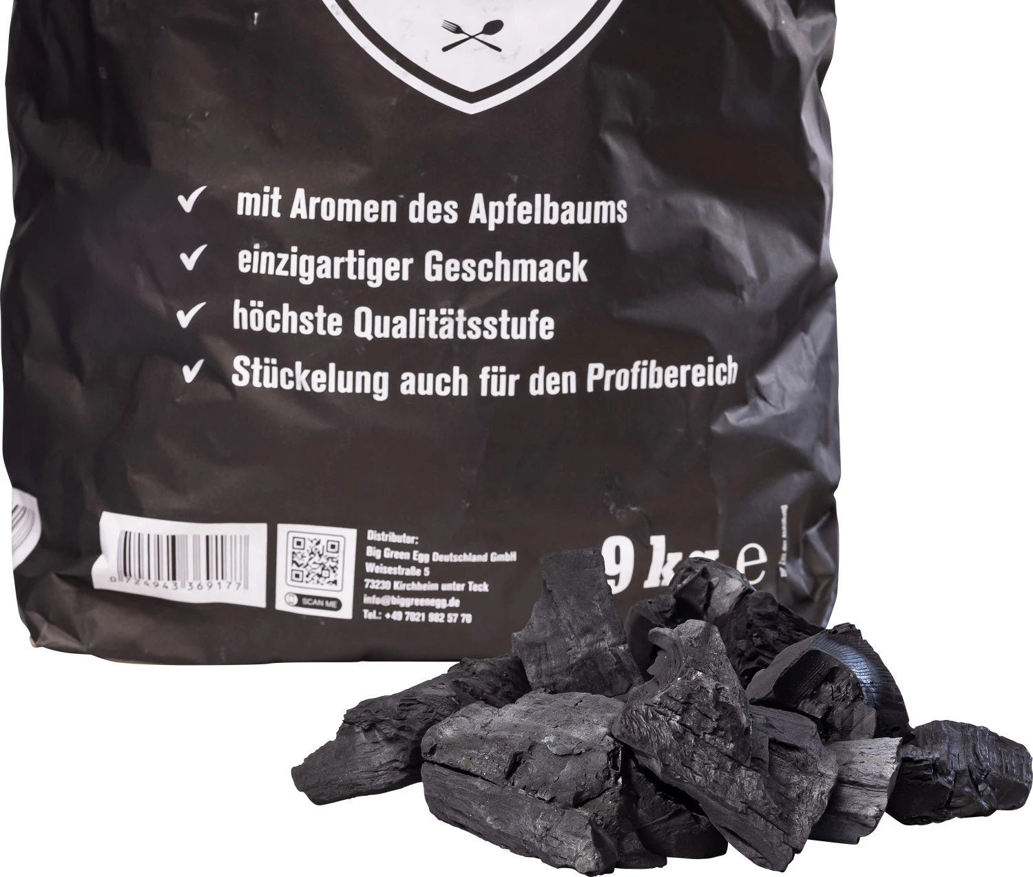 Big Green Egg Holzkohle Wildfire 9 Kg - Apfelbaum 1 Big Green Egg Holzkohle Wildfire 9 Kg - Apfelbaum