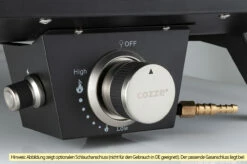 COZZE Pizzaofen Gas 34 Cm (13") Mit Thermometer - Inkl. Pizzastein 12 COZZE Pizzaofen Gas 34 Cm (13") Mit Thermometer - Inkl. Pizzastein -Grill Verkaufs-Shop COZZE PizzaofenGas Anschluss 1