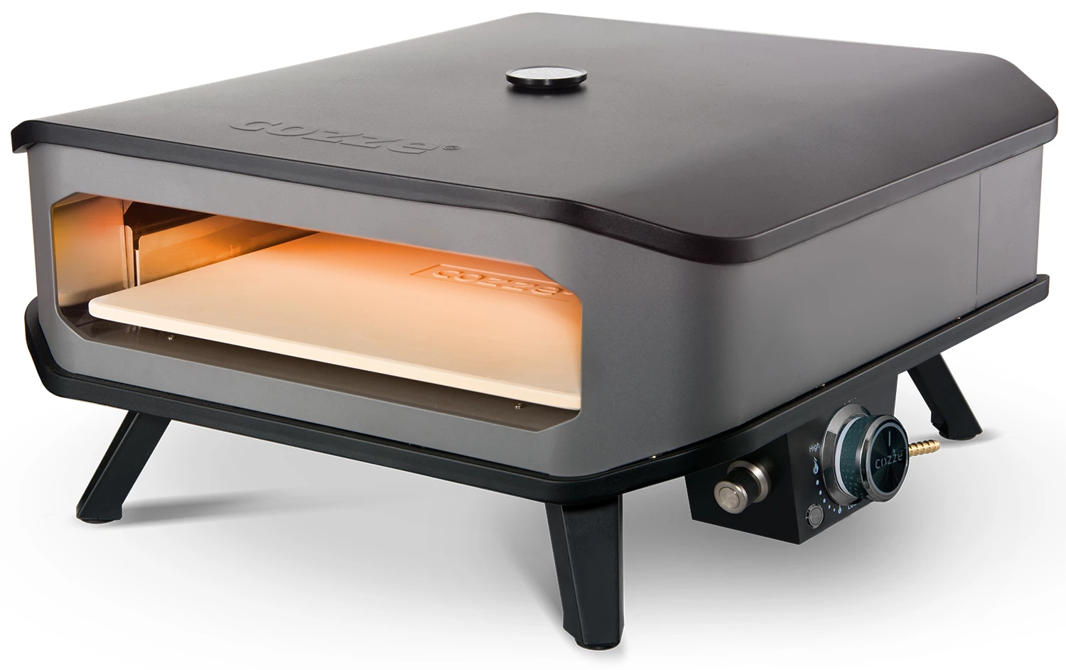 COZZE Pizzaofen Gas 42,5 Cm (17") Mit Thermometer - Inkl. Pizzastein 2 COZZE Pizzaofen Gas 42,5 Cm (17") Mit Thermometer - Inkl. Pizzastein – Bild 2