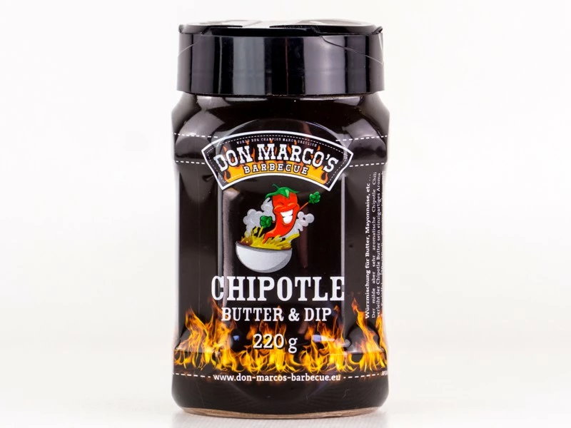 Don Marcos Chipotle Butter & Dip BBQ Rub 220g Dose 1 Don Marcos Chipotle Butter & Dip BBQ Rub 220g Dose