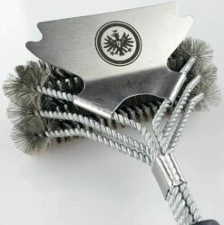 Grillfürst Grillbürste - Eintracht Frankfurt Edition - Edelstahl, Mit Breitem 3-fach Bürstenkopf Und Schaber