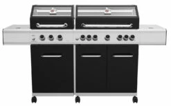 Grillfürst G750E 7-Brenner Doppelkammer - Gasgrill - 1. FC Köln Edition - Edelstahlroste