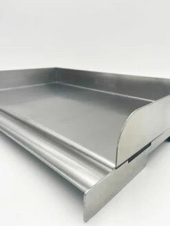Grillfürst Edelstahl Plancha / Grillplatte / Teppanyaki Pfanne Größe M - 41 X 28 Cm -Grill Verkaufs-Shop Grillfuerst Edelstahl Plancha Fettablaufrinne