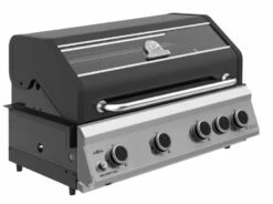 Grillfürst G490E 4-Brenner Einbaugrill - Black Edition - Mit Heckbrenner Und Edelstahl Rosten