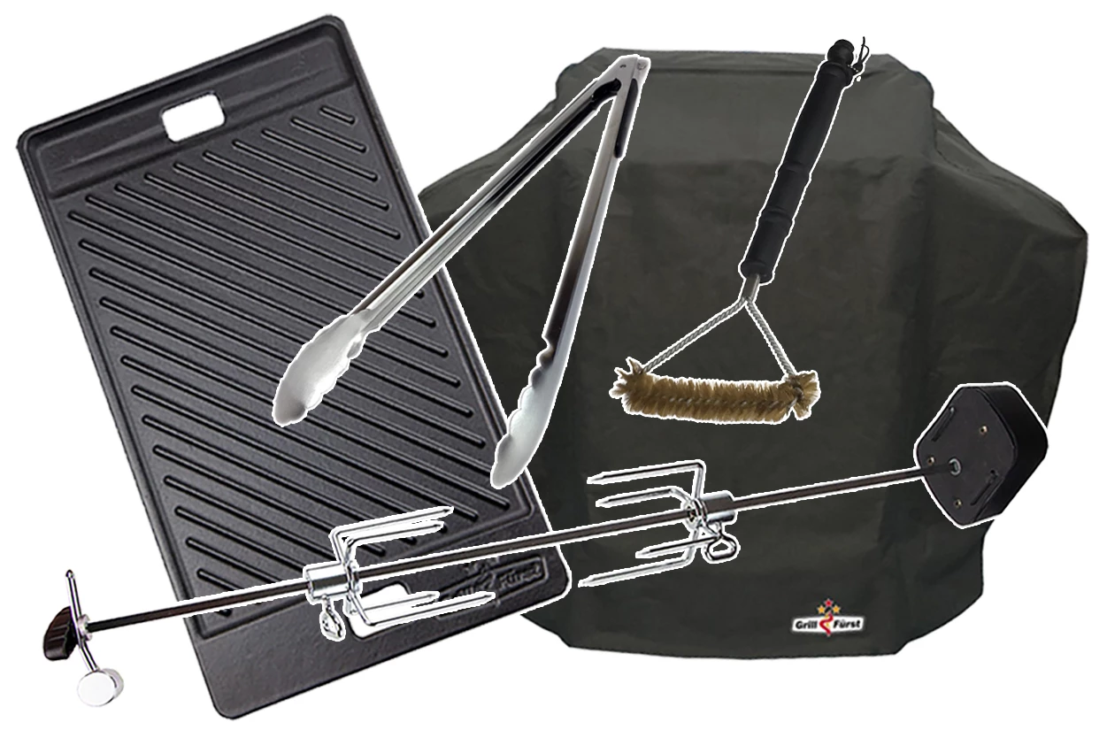 Grillfürst S330G 3-Brenner Gasgrill Mit Seitenkocher Und Gusseisen Rosten - Inkl. Gasgrill Einsteigerpaket 1 Grillfürst S330G 3-Brenner Gasgrill Mit Seitenkocher Und Gusseisen Rosten - Inkl. Gasgrill Einsteigerpaket