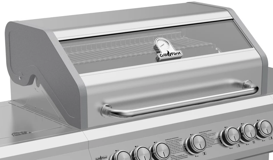 Grillfürst G521G 5-Brenner Edelstahl-Gasgrill Mit Hochtemperaturbrenner, Heckbrenner Und Gusseisen Rosten 3 Grillfürst G521G 5-Brenner Edelstahl-Gasgrill Mit Hochtemperaturbrenner, Heckbrenner Und Gusseisen Rosten – Bild 3