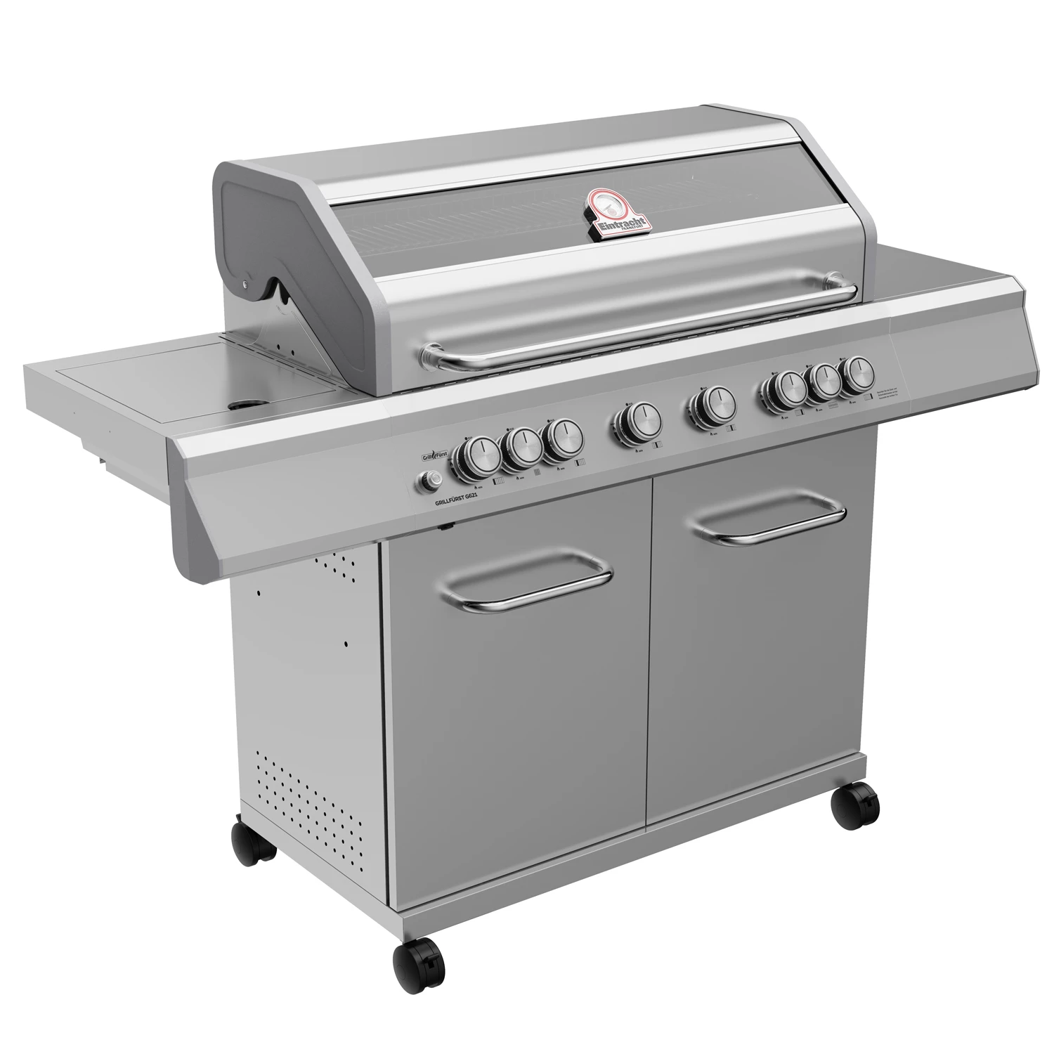 Grillfürst G621E 6-Brenner Edelstahl-Gasgrill - Eintracht Frankfurt Edition - Edelstahlroste 1 Grillfürst G621E 6-Brenner Edelstahl-Gasgrill - Eintracht Frankfurt Edition - Edelstahlroste