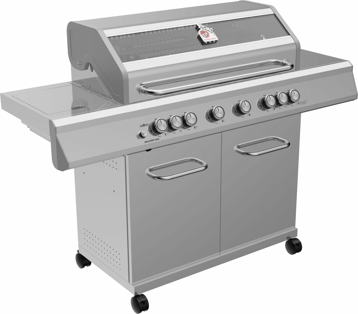 Grillfürst G621E 6-Brenner Edelstahl-Gasgrill - 1. FC Köln Edition - Edelstahlroste 2 Grillfürst G621E 6-Brenner Edelstahl-Gasgrill - 1. FC Köln Edition - Edelstahlroste – Bild 2