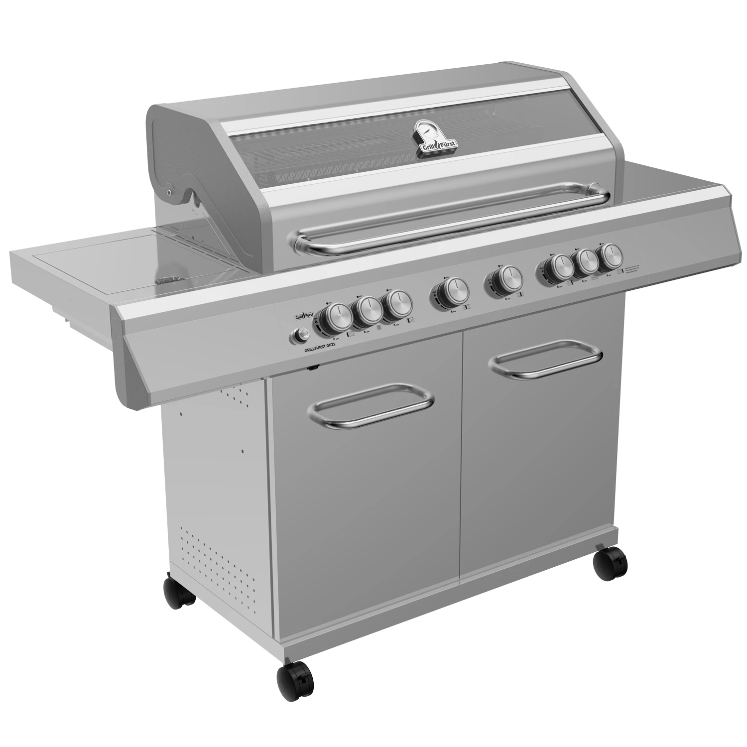 Grillfürst G621G 6-Brenner Edelstahl-Gasgrill Mit Hochtemperaturbrenner, Heckbrenner Und Gusseisen Rosten - X-DEAL Inkl. Zuberhörpaket 2 Grillfürst G621G 6-Brenner Edelstahl-Gasgrill Mit Hochtemperaturbrenner, Heckbrenner Und Gusseisen Rosten - X-DEAL Inkl. Zuberhörpaket – Bild 2