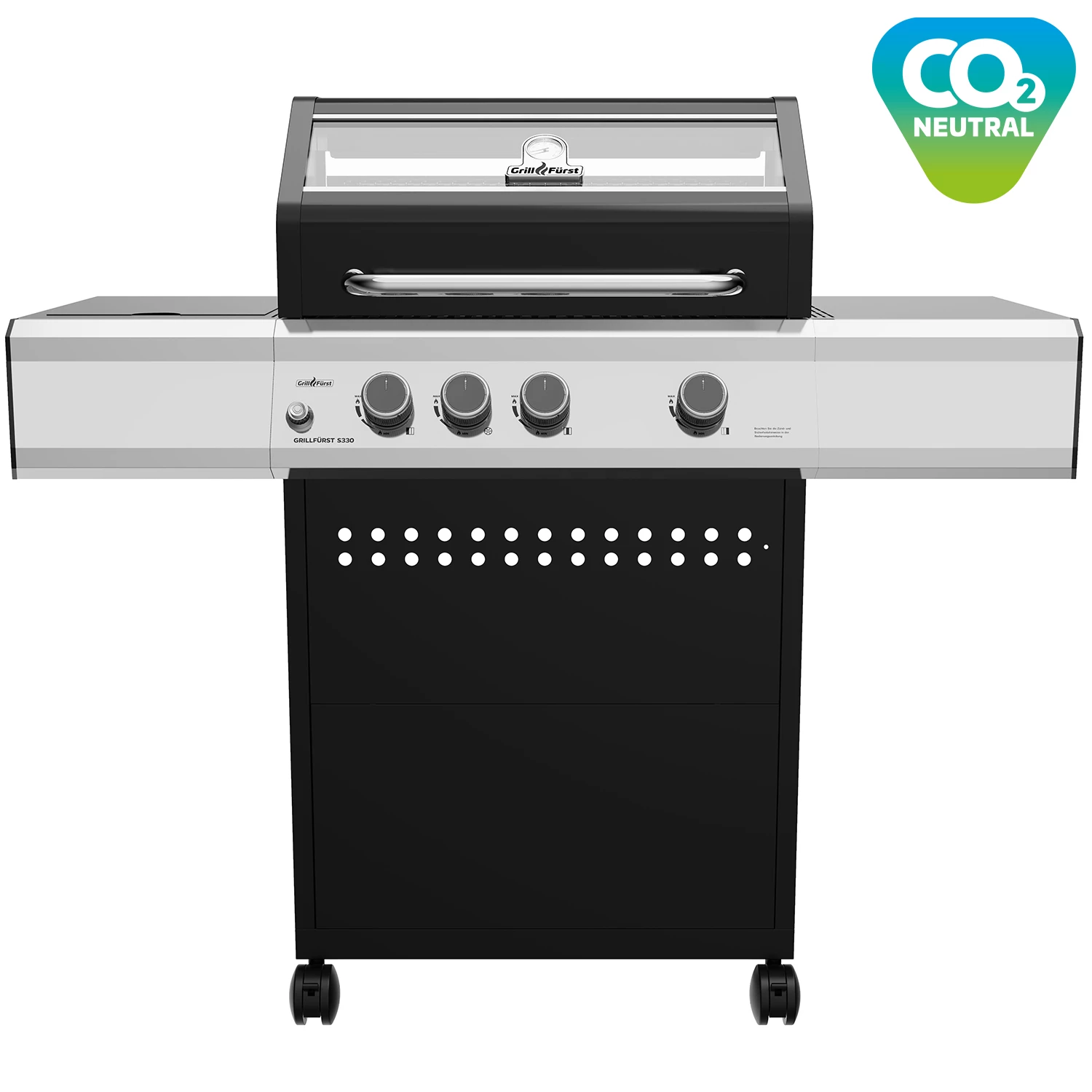 Grillfürst S330G 3-Brenner Gasgrill Mit Seitenkocher Und Gusseisen Rosten - Inkl. Gasgrill Einsteigerpaket 2 Grillfürst S330G 3-Brenner Gasgrill Mit Seitenkocher Und Gusseisen Rosten - Inkl. Gasgrill Einsteigerpaket – Bild 2