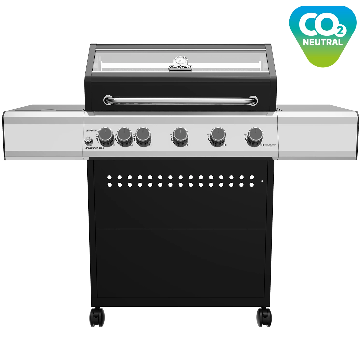 Grillfürst S530G 5-Brenner Gasgrill Mit Seitenkocher Und Gussrosten - Inkl. Gasgrill Einsteigerpaket 2 Grillfürst S530G 5-Brenner Gasgrill Mit Seitenkocher Und Gussrosten - Inkl. Gasgrill Einsteigerpaket – Bild 2