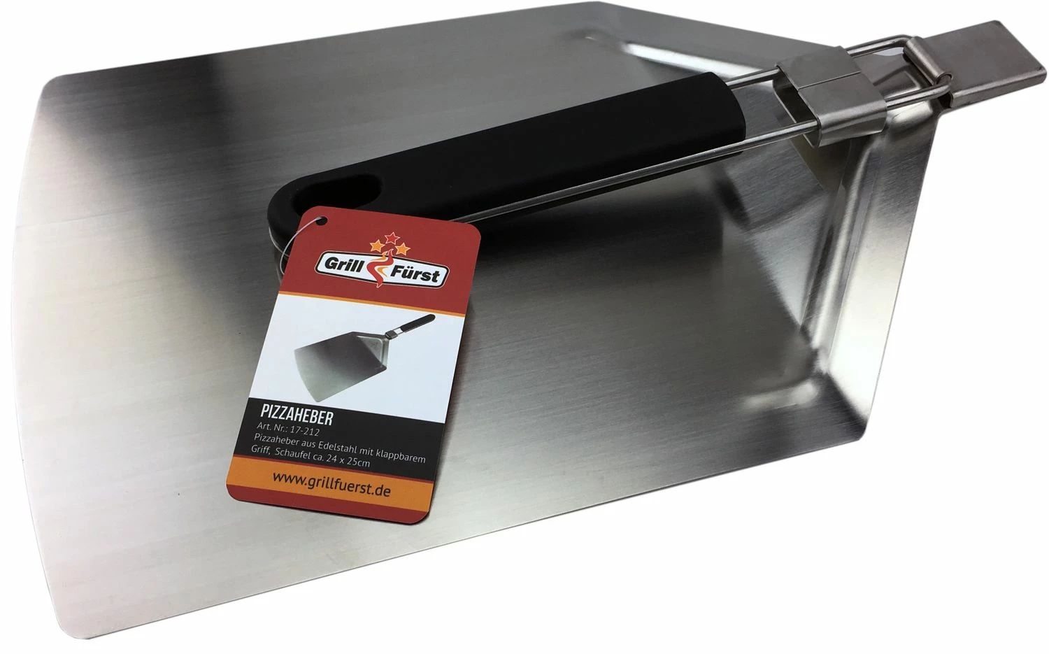 Grillfürst Pizzaheber / Pizzaschieber Edelstahl Klappbar 1 Grillfürst Pizzaheber / Pizzaschieber Edelstahl Klappbar