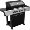 Grillfürst S530G 5-Brenner Gasgrill Mit Seitenkocher Und Gusseisen Rosten