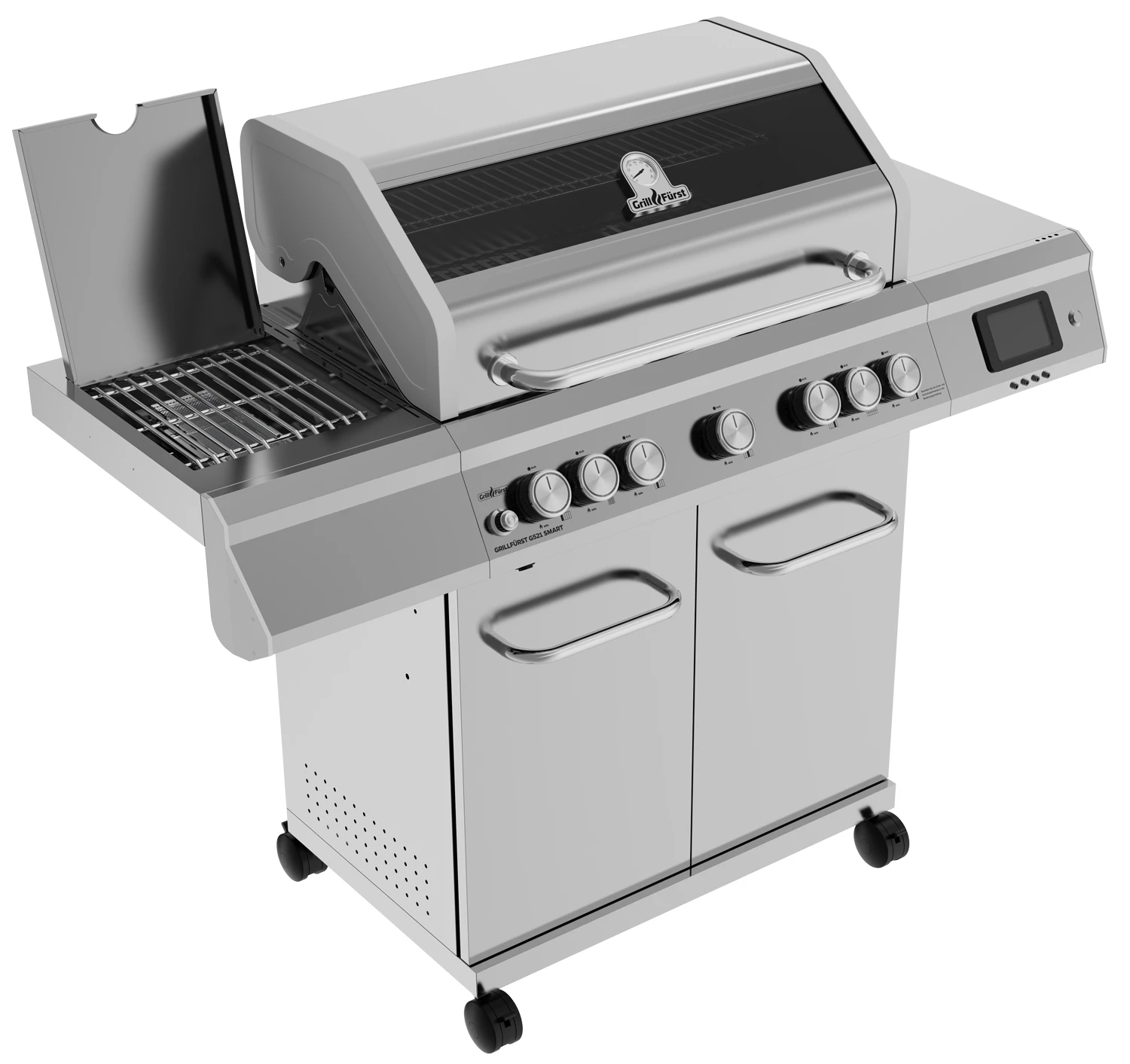 Grillfürst G521E Smart Grill - Mit Automatischer Temperatursteuerung, Hochtemperaturbrenner, Heckbrenner Und Edelstahl Rosten 2 Grillfürst G521E Smart Grill - Mit Automatischer Temperatursteuerung, Hochtemperaturbrenner, Heckbrenner Und Edelstahl Rosten – Bild 2
