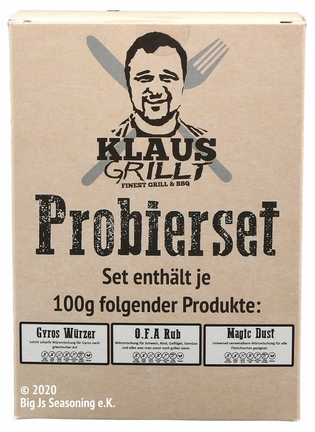 Probierset #1 OFA / Magic Dust / Gyros 3x 100g Beutel By Klaus Grillt 1 Probierset #1 OFA / Magic Dust / Gyros 3x 100g Beutel By Klaus Grillt