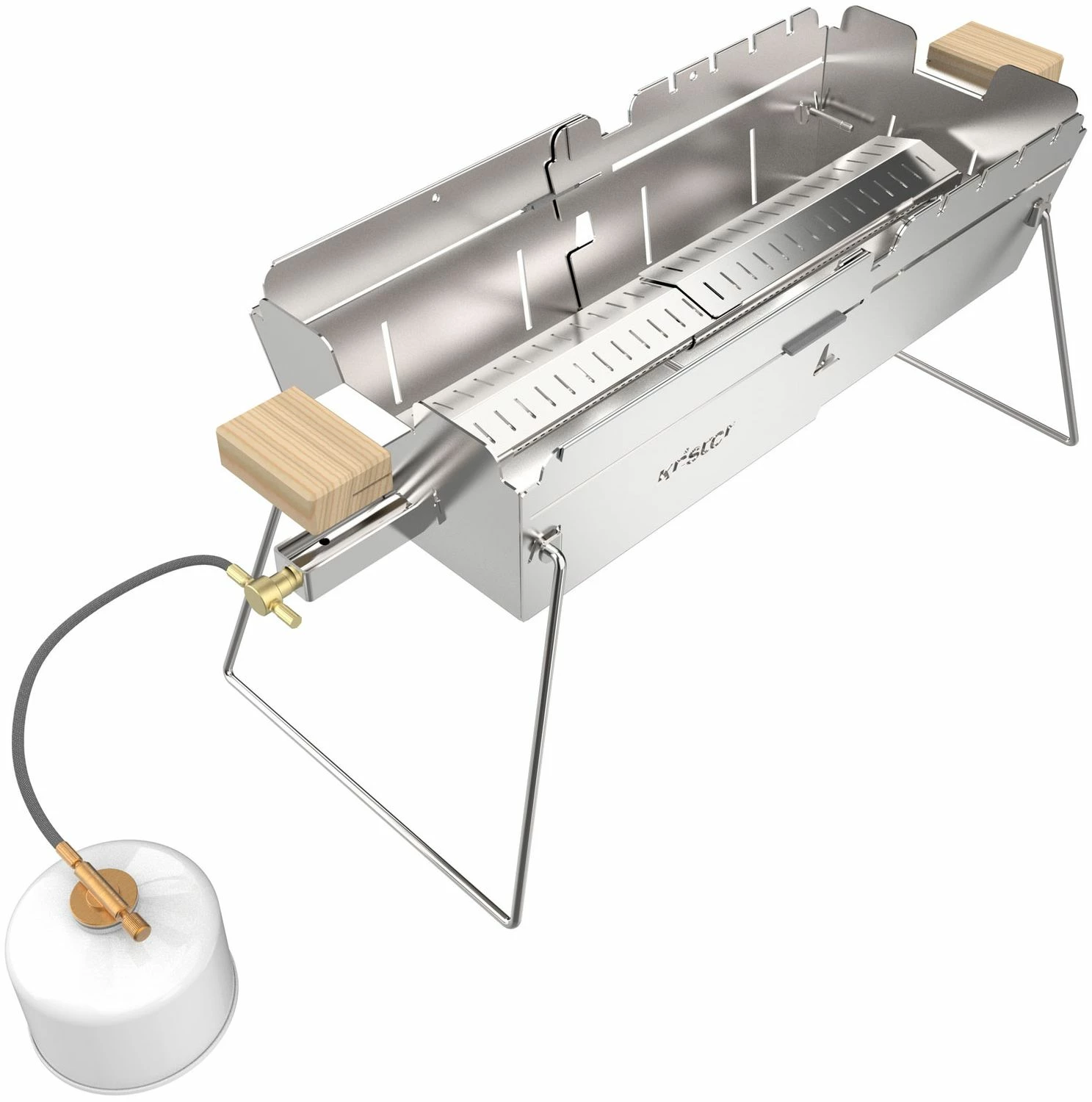 Knister Edelstahl-Gasgrill - Ausziehbarer Kompaktgrill 2 Knister Edelstahl-Gasgrill - Ausziehbarer Kompaktgrill – Bild 2