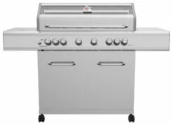 Grillfürst G621E 6-Brenner Edelstahl-Gasgrill - 1. FC Köln Edition - Edelstahlroste