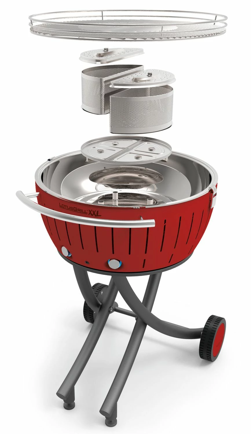 LotusGrill XXL - Holzkohle Grillstation - Feuerrot 2 LotusGrill XXL - Holzkohle Grillstation - Feuerrot – Bild 2