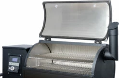 Moesta Pelletgrill Sheriff Inklusive Bambus Ablagebrett - Modell 2023 -Grill Verkaufs-Shop Moesta Sheriff Pelletgrill Deckel Garkammer 10593