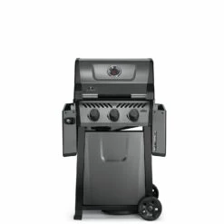 Napoleon Freestyle 365 Gasgrill, Graphit - Modell 2023 - X-DEAL Inkl. Abdeckhaube Und Gussplatte -Grill Verkaufs-Shop Napoleon Freestyle 365 Gasgrill front Seiten abgeklappt 2