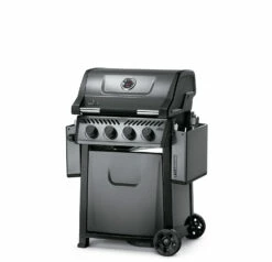 Napoleon Freestyle 425 Gasgrill, Graphit - Modell 2023 - X-DEAL Inkl. Drehspiess -Grill Verkaufs-Shop Napoleon Freestyle 425 Gasgrill Seiten abgeklappt 1