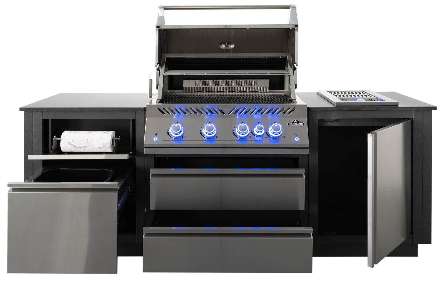 Napoleon Outdoor Küche Oasis Compact 105 Mit BIG32 Einbaugrill Und Einbau Sizzle Zone - Inkl. Arbeitsplatte Aus Feinsteinzeug 1 Napoleon Outdoor Küche Oasis Compact 105 Mit BIG32 Einbaugrill Und Einbau Sizzle Zone - Inkl. Arbeitsplatte Aus Feinsteinzeug
