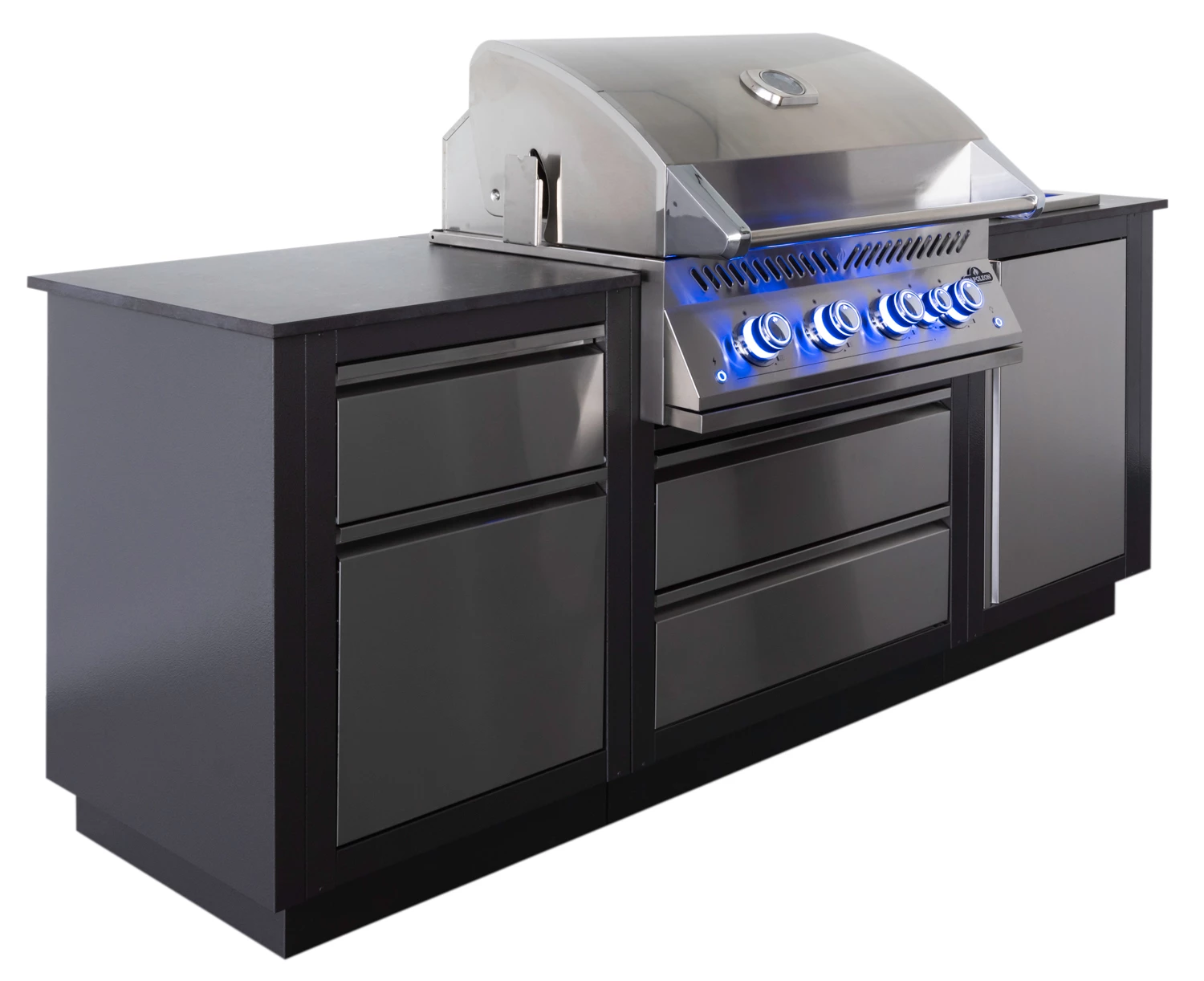 Napoleon Outdoor Küche Oasis Compact 105 Mit BIG32 Einbaugrill Und Einbau Sizzle Zone - Inkl. Arbeitsplatte Aus Feinsteinzeug 2 Napoleon Outdoor Küche Oasis Compact 105 Mit BIG32 Einbaugrill Und Einbau Sizzle Zone - Inkl. Arbeitsplatte Aus Feinsteinzeug – Bild 2