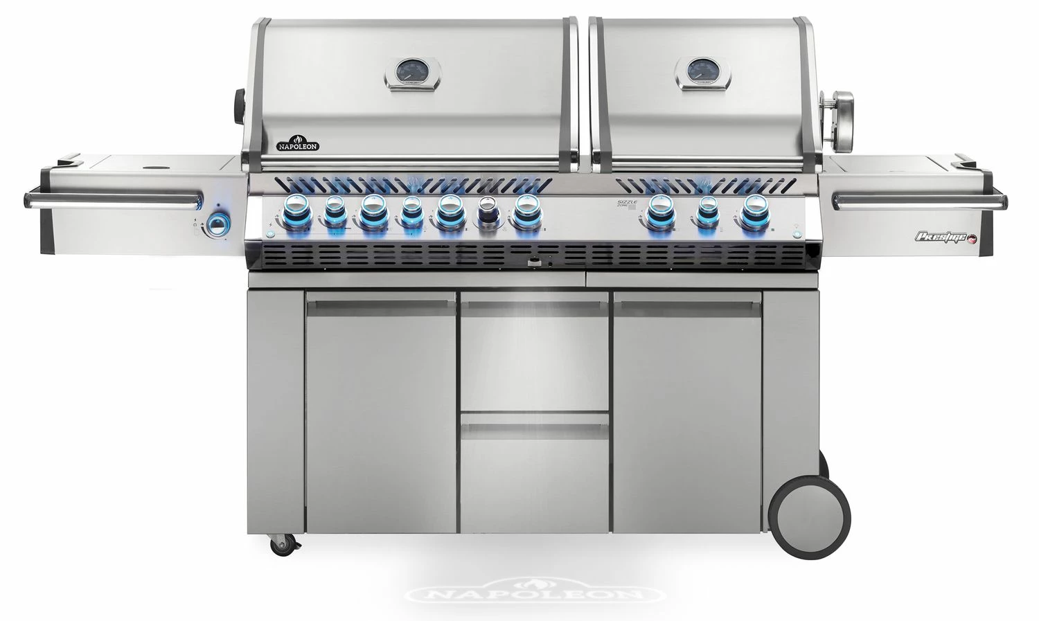 Napoleon Prestige Pro 825-3 Edelstahl Gasgrill Inkl. Drehspieß Und Bodenbeleuchtung + Gratis Napoleon TravelQ PRO285 Kompakt Gasgrill 2 Napoleon Prestige Pro 825-3 Edelstahl Gasgrill Inkl. Drehspieß Und Bodenbeleuchtung + Gratis Napoleon TravelQ PRO285 Kompakt Gasgrill – Bild 2