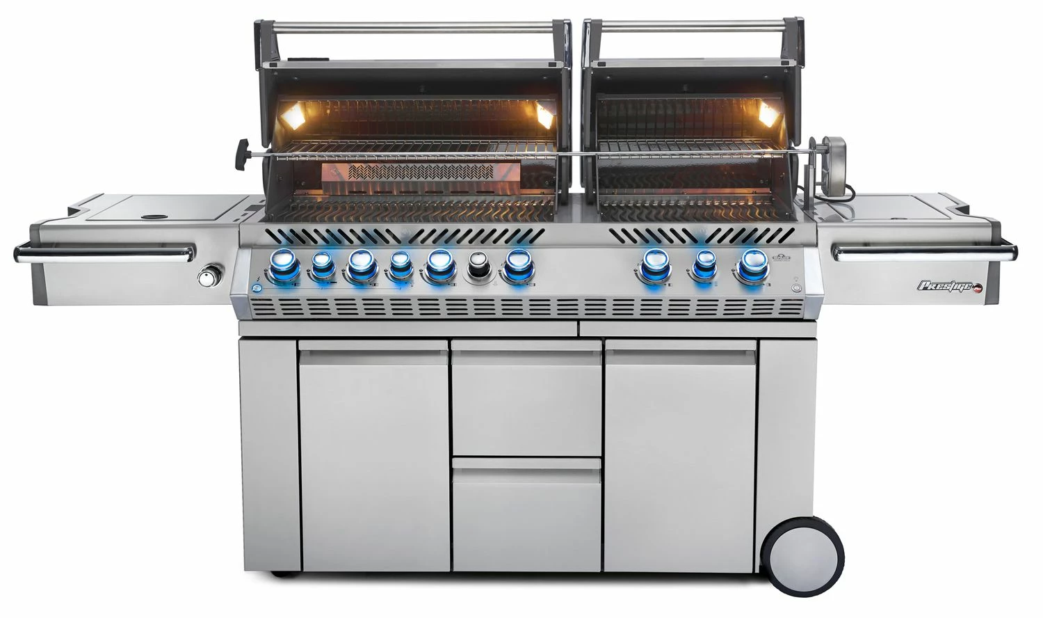 Napoleon Prestige Pro 825-3 Edelstahl Gasgrill Inkl. Drehspieß Und Bodenbeleuchtung + Gratis Napoleon TravelQ PRO285 Kompakt Gasgrill 3 Napoleon Prestige Pro 825-3 Edelstahl Gasgrill Inkl. Drehspieß Und Bodenbeleuchtung + Gratis Napoleon TravelQ PRO285 Kompakt Gasgrill – Bild 3