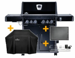 Napoleon Rogue SE 525 Gasgrill - All-black - Mit Sizzle Zone Und Heckbrenner - Grillfürst Edition - X-DEAL Inkl. Abdeckhaube, Gussplatte Und Drehspieß-Set - Modell 2022