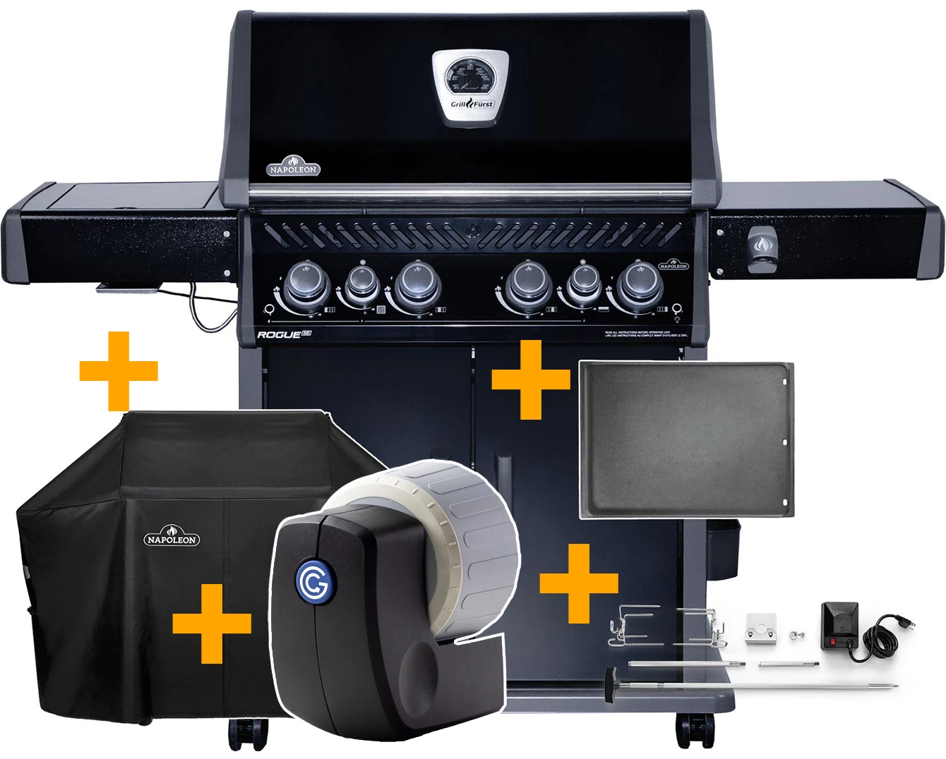 Napoleon Rogue SE 525 Gasgrill - All-black - Mit Sizzle Zone Und Heckbrenner - Grillfürst Edition Inkl. Grill Control Und Zubehörpaket - Smart Deal - Modell 2022 1 Napoleon Rogue SE 525 Gasgrill - All-black - Mit Sizzle Zone Und Heckbrenner - Grillfürst Edition Inkl. Grill Control Und Zubehörpaket - Smart Deal - Modell 2022