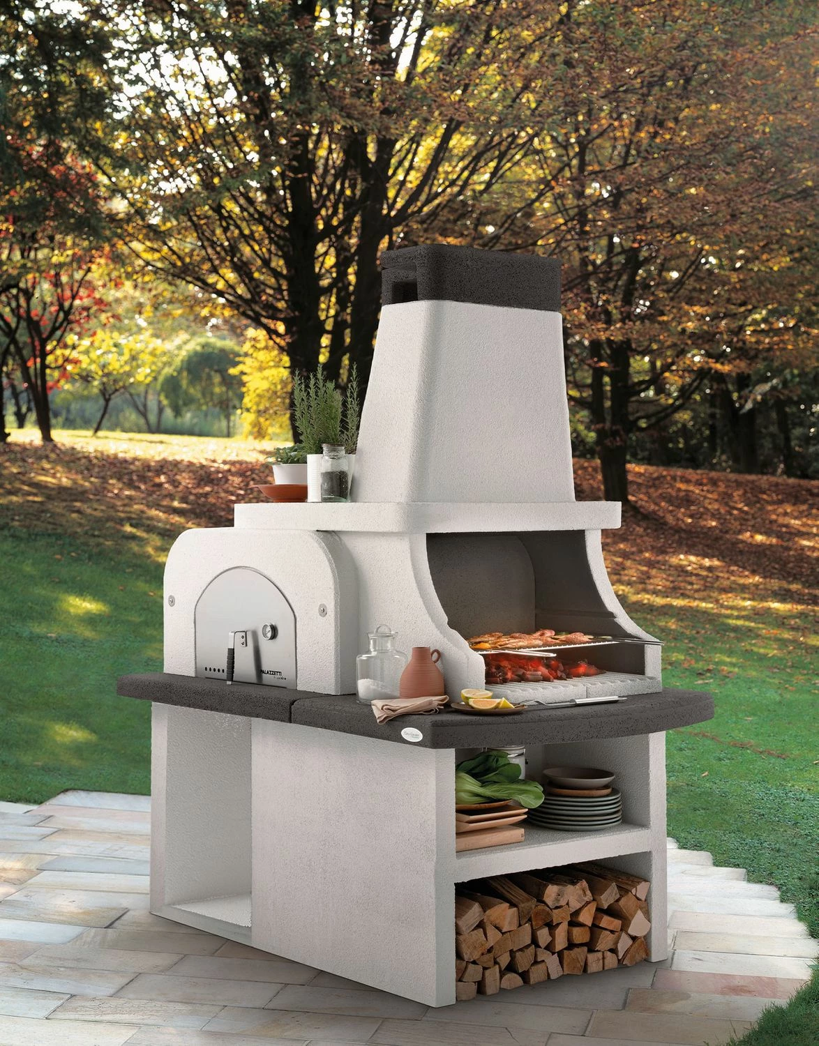 Palazzetti Grillkamin Bastia Mit Pizzaofen Inkl. Montagematerial 3 Palazzetti Grillkamin Bastia Mit Pizzaofen Inkl. Montagematerial – Bild 3