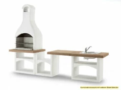 Palazzetti Outdoor Küche: Modul Grillkamin Brioni Inkl. Montagematerial -Grill Verkaufs-Shop Palazzetti Grillkamin Brioni Outdoor Kueche Kombi 1