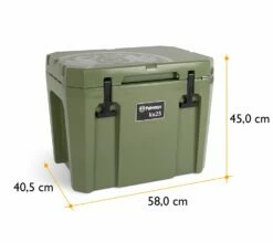 Petromax Kühlbox 25 Liter Oliv - Inkl. Sitzkissen, Haft-Unterlage Und Einsatzkorb