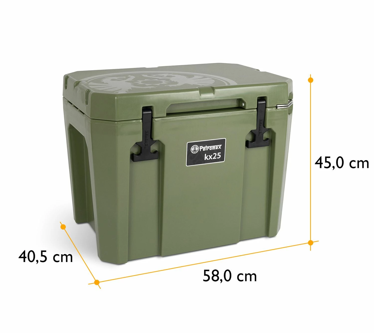 Petromax Kühlbox 25 Liter Oliv - Inkl. Sitzkissen, Haft-Unterlage Und Einsatzkorb 1 Petromax Kühlbox 25 Liter Oliv - Inkl. Sitzkissen, Haft-Unterlage Und Einsatzkorb