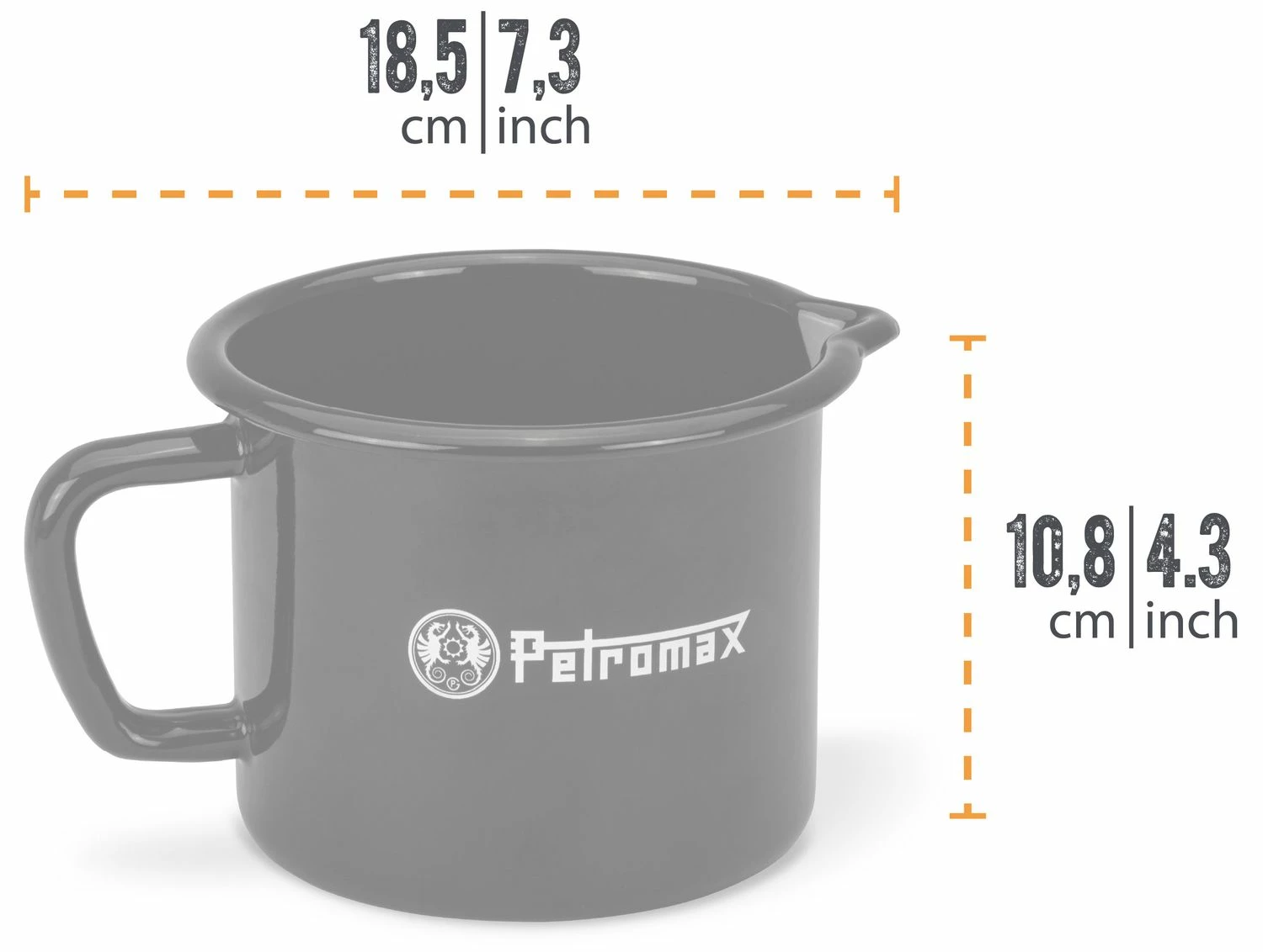 Petromax Emaille Milchtopf / 1000 Ml / Schwarz 3 Petromax Emaille Milchtopf / 1000 Ml / Schwarz – Bild 3