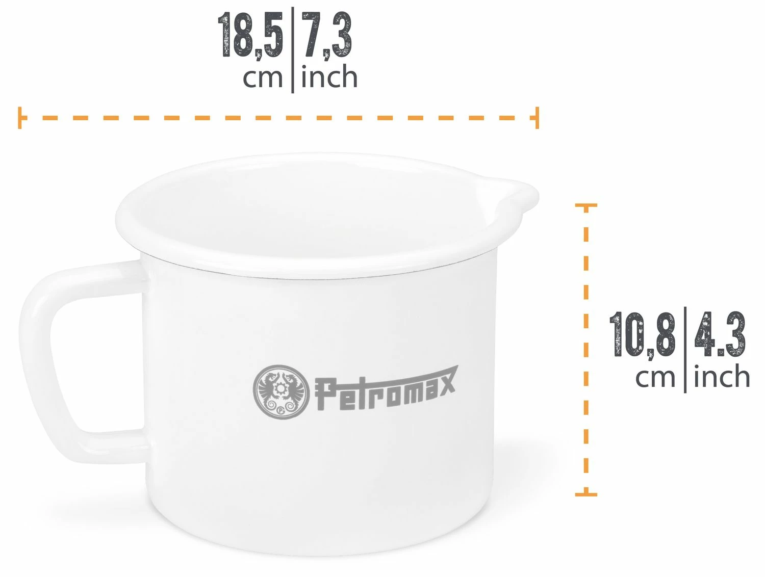 Petromax Emaille Milchtopf / 1000 Ml / Weiß 3 Petromax Emaille Milchtopf / 1000 Ml / Weiß – Bild 3
