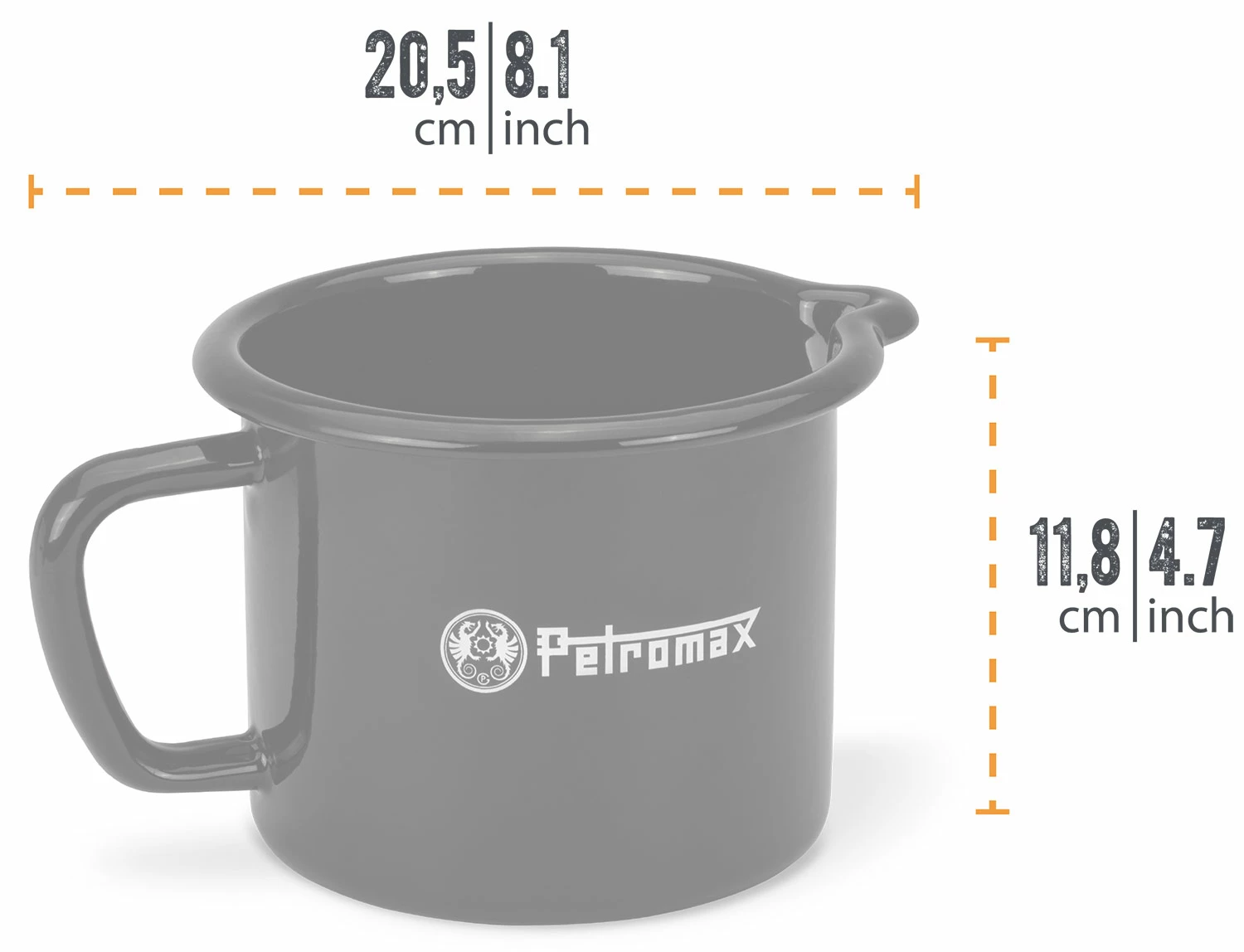 Petromax Emaille Milchtopf / 1400 Ml / Schwarz 3 Petromax Emaille Milchtopf / 1400 Ml / Schwarz – Bild 3