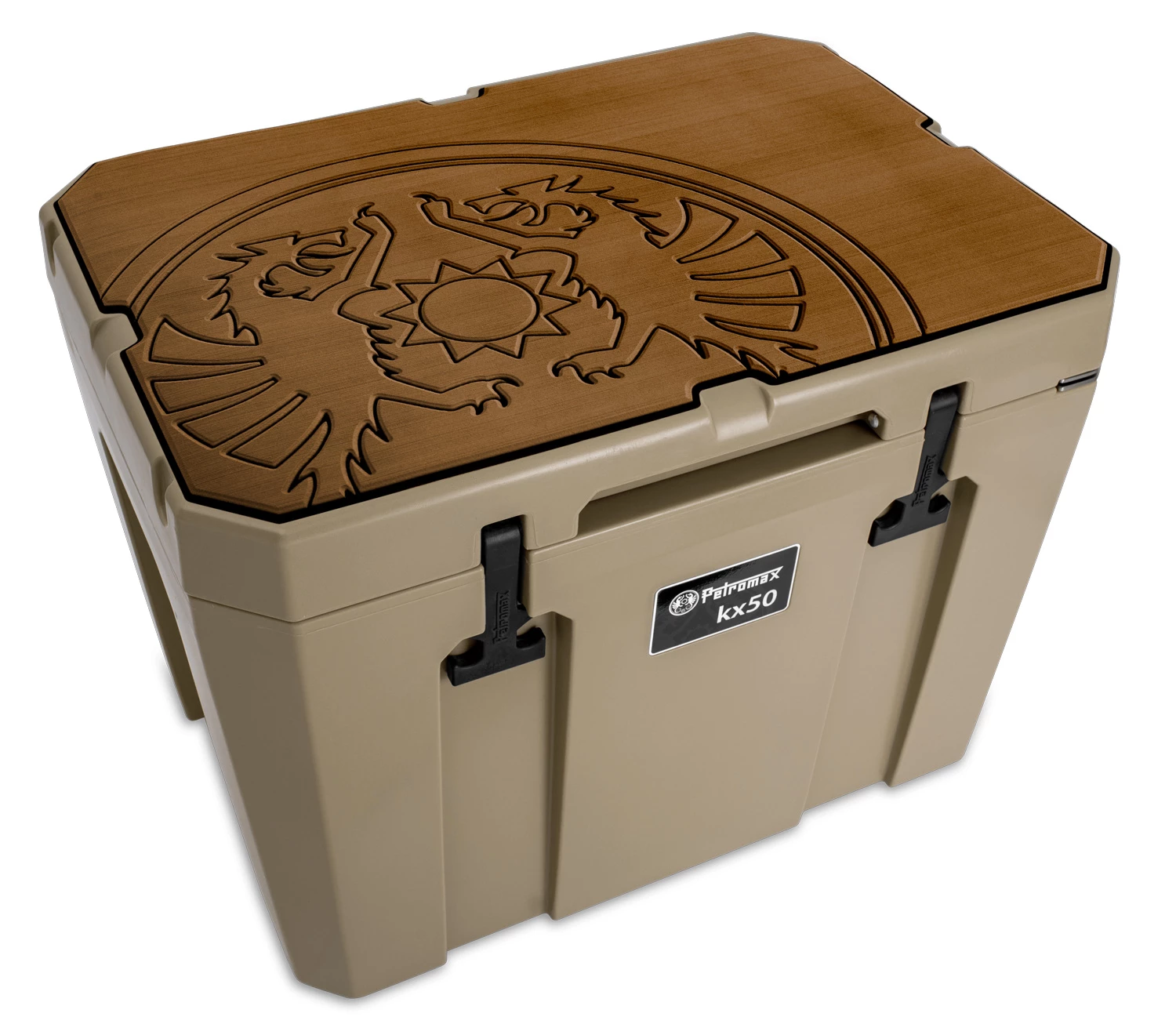 Petromax Haft-Auflage Für Kühlbox Kx50 Braun Mit Drachenemblem 3 Petromax Haft-Auflage Für Kühlbox Kx50 Braun Mit Drachenemblem – Bild 3