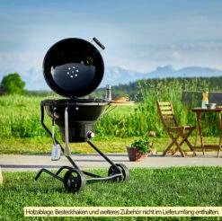Rösle Holzkohlegrill Kugelgrill No.1 F60 Air Nero Jubiläumsmodell -Grill Verkaufs-Shop Roesle No1 Holzkohle Kugelgrill AIR F60 Nero Lifestyle