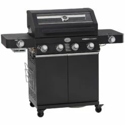 Rösle Gasgrill BBQ-Station Videro G4-S Vario+ Nero Schwarz - Modell 2023 - SMART Deal Inkl. Grillfürst Grill Control + Abdeckhaube Und Grillplatte