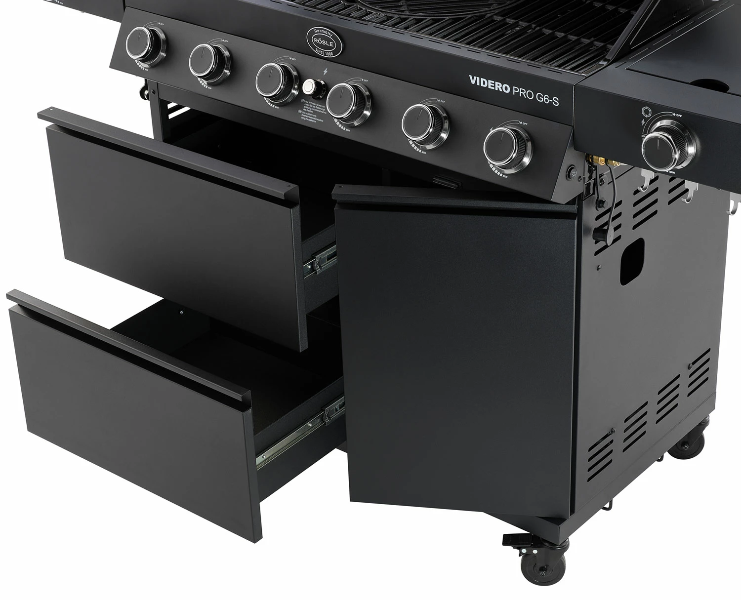 Rösle Gasgrill Videro Pro G6-S Vario+ Mattschwarz - Modell 2023 4 Rösle Gasgrill Videro Pro G6-S Vario+ Mattschwarz - Modell 2023 – Bild 4