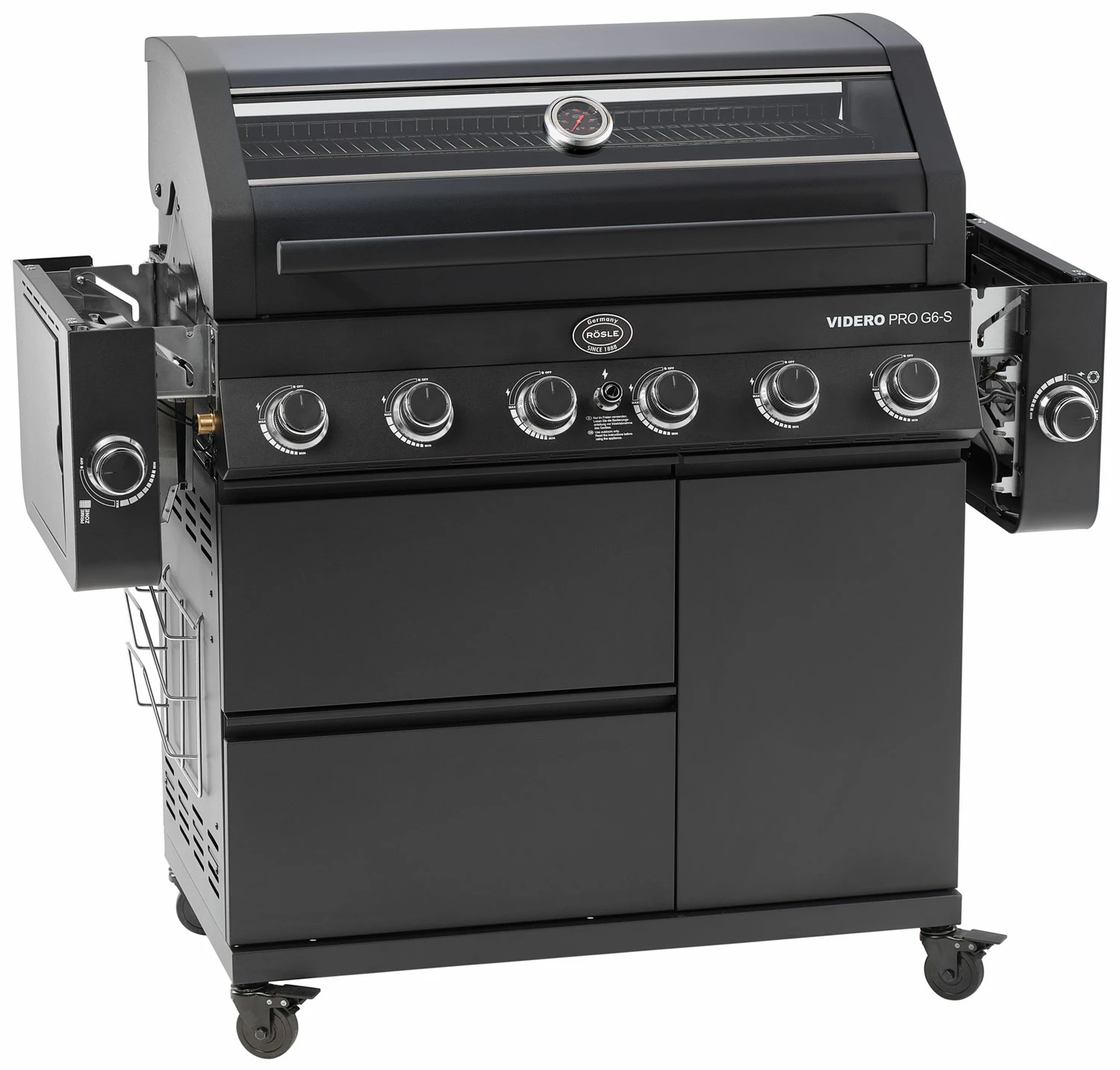 Rösle Gasgrill Videro Pro G6-S Vario+ Mattschwarz - Modell 2023 2 Rösle Gasgrill Videro Pro G6-S Vario+ Mattschwarz - Modell 2023 – Bild 2