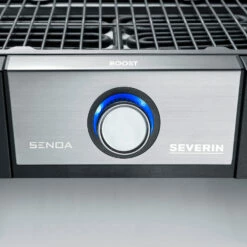 Severin Elektro Tischgrill SENOA Boost - Boost Zone 500°C - 3.000 W -Grill Verkaufs-Shop Severin Senoa boost s PG8113 Drehknopf beleuchtet blau